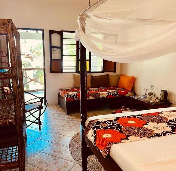 غرفة ديلوكس ذات إطلالة جانبية على البحر, Helwas Zanzibar Beach