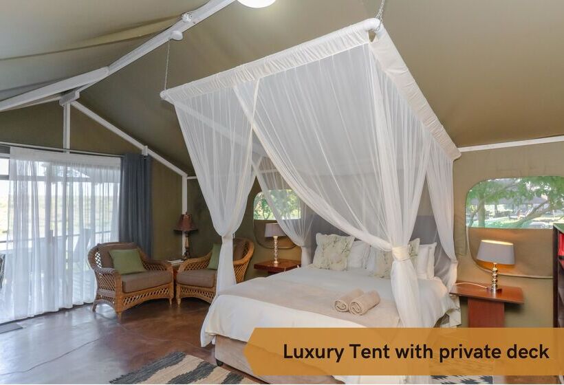 چادر با خدمات رفاهی لوکس, Crocodile Bridge Safari Lodge
