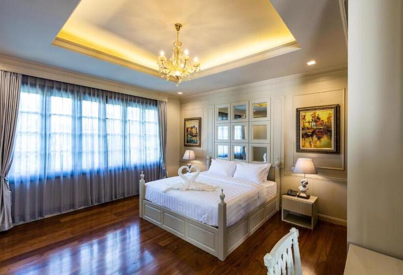 اتاق استاندارد با چشم‌انداز استخر, Merchant Villa  Sha Extra Plus