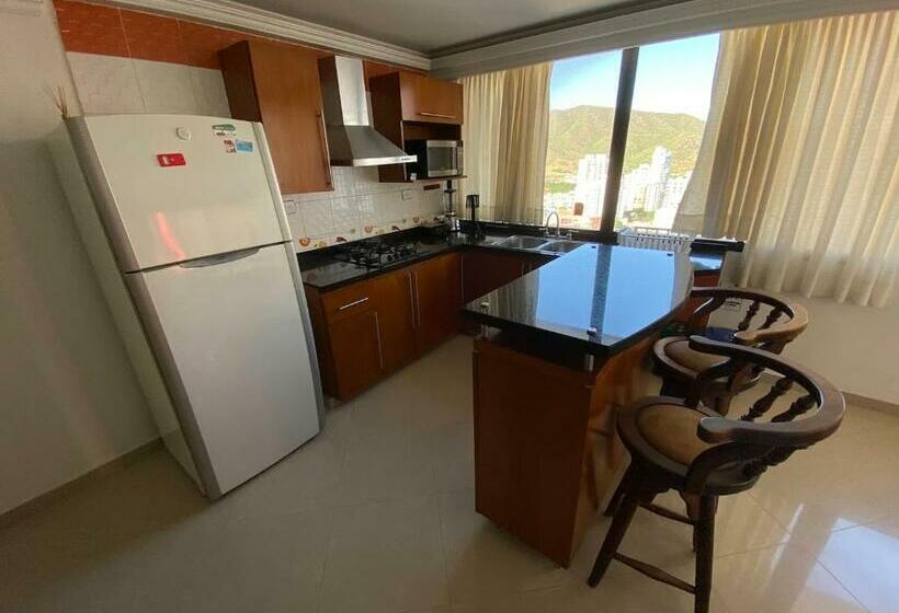 آپارتمان 1 خوابه با چشم‌انداز دریا, Rivas Apartamentos Santa Marta