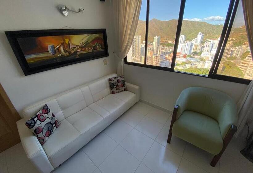 آپارتمان 1 خوابه با چشم‌انداز دریا, Rivas Apartamentos Santa Marta