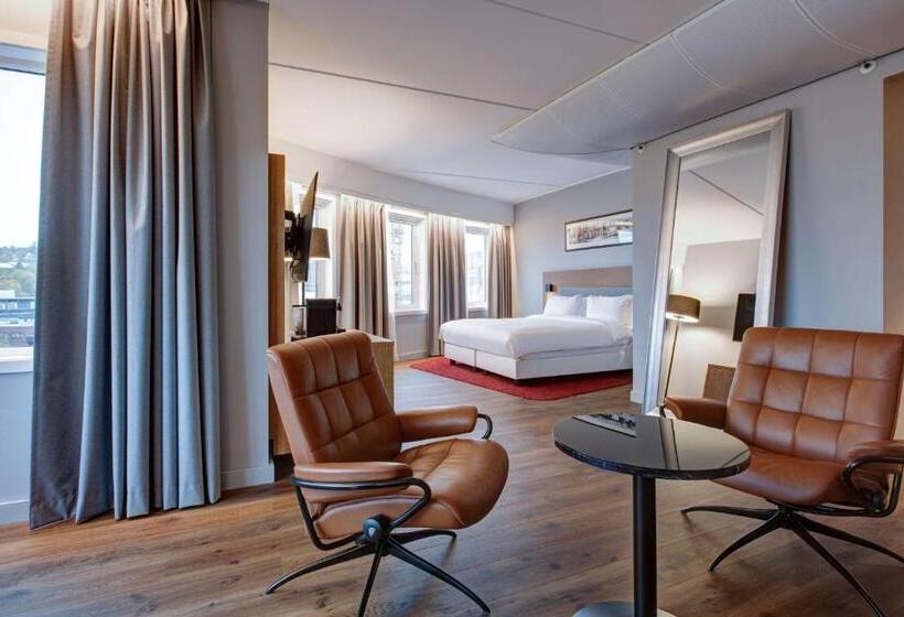 Junior suite with river view, Radisson Blu Hotel Nydalen, Oslo