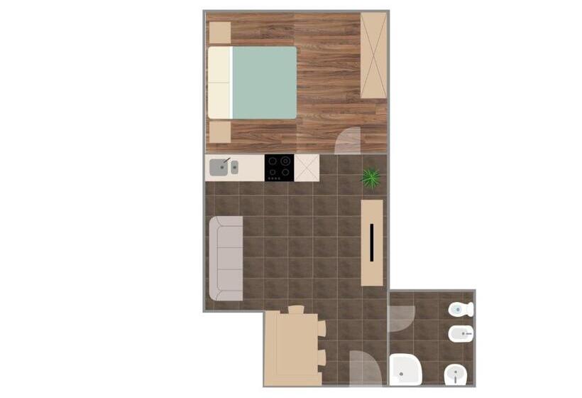 １階の１ベッドルームアパートメント, Residence Reinhild