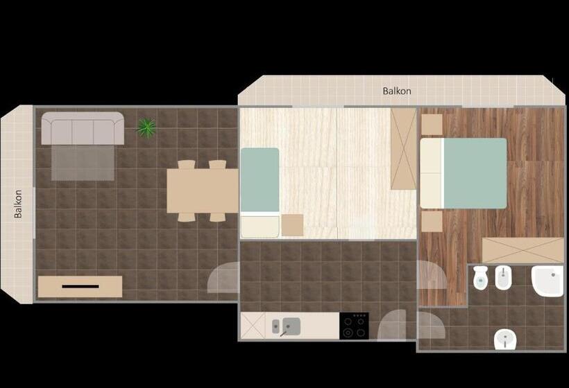 ２ベッドルームのスーペリアアパートメント, Residence Reinhild