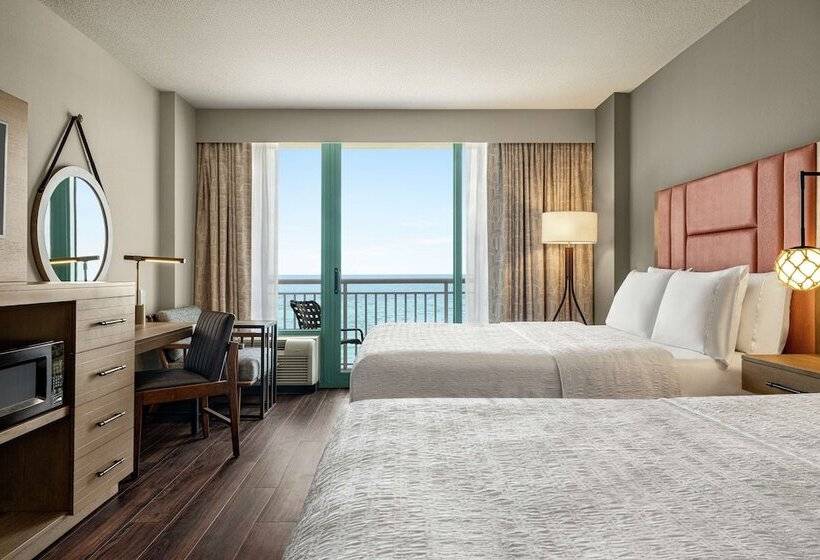 اتاق استاندارد با چشم‌انداز دریا, Hampton Inn Virginia Beachoceanfront South