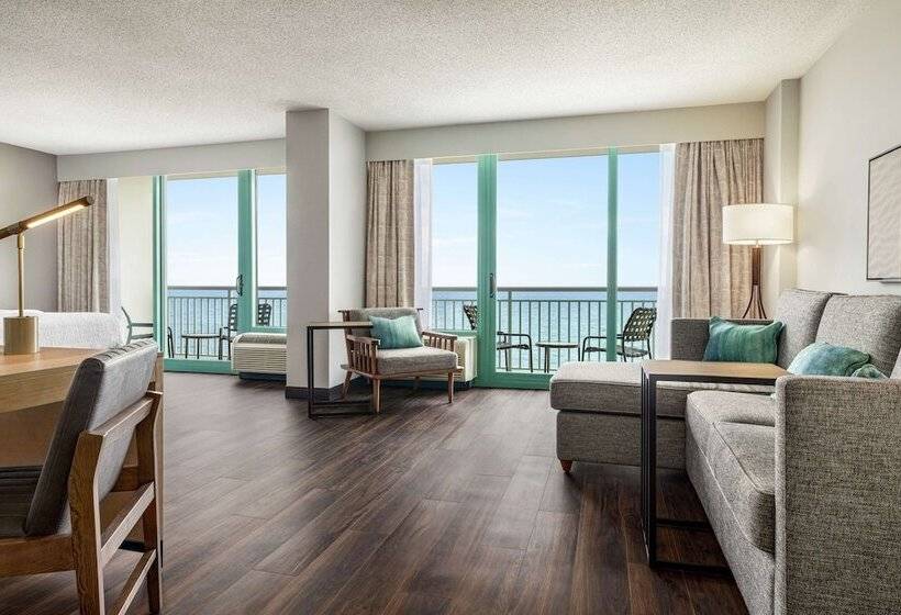 اتاق استاندارد با چشم‌انداز دریا, Hampton Inn Virginia Beachoceanfront South