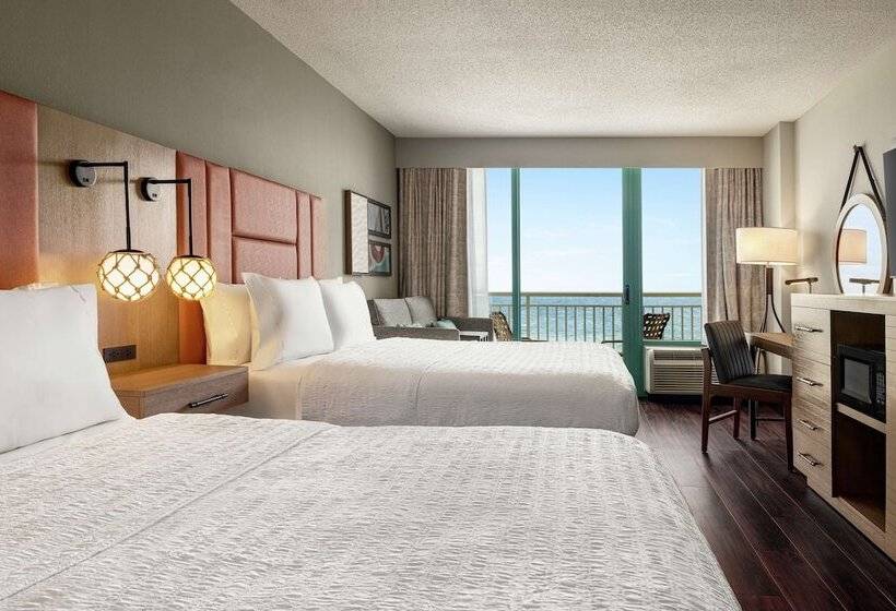 اتاق استاندارد با چشم‌انداز دریا, Hampton Inn Virginia Beachoceanfront South
