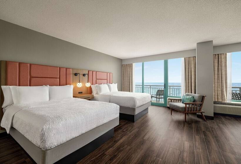 اتاق استاندارد با چشم‌انداز دریا, Hampton Inn Virginia Beachoceanfront South
