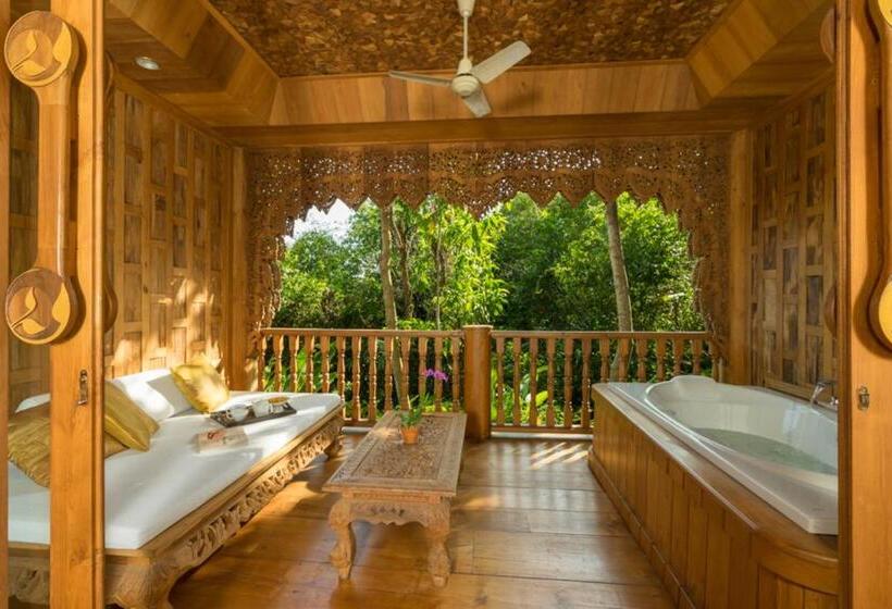 디럭스 룸 가든 전망, Santhiya Koh Yao Yai Resort & Spa   Compulsory Join Santhiya Speedboat From To Ao Po Grand Marina At