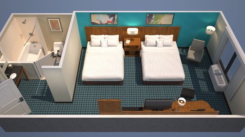 Номер Стандарт 2 Двуспальные Кровати, Fairfield Inn & Suites By Marriott Orlando Lake Buena Vista In The Marriott Village