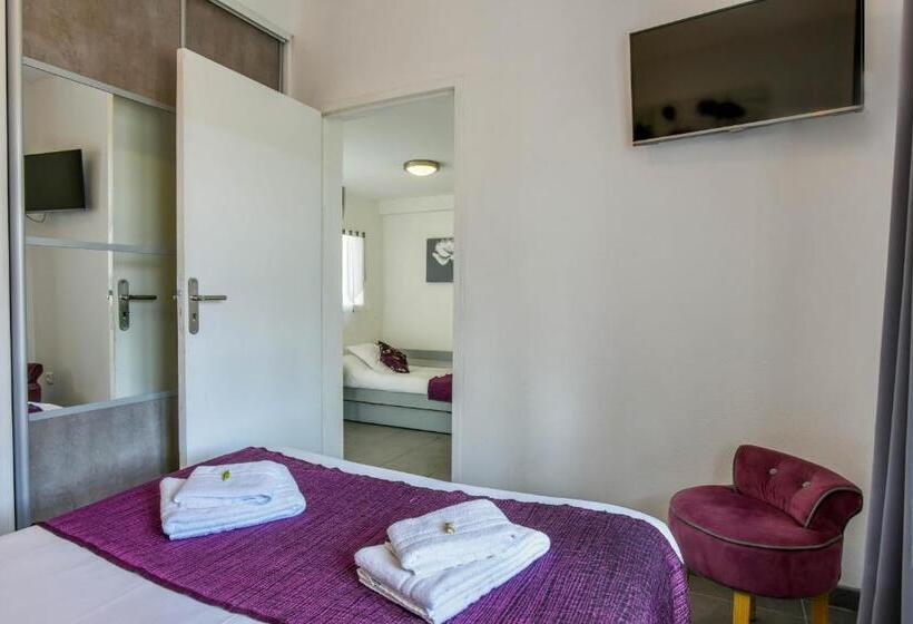 اتاق استاندارد چهار تخته, Logis Hôtel Emeraude Des Bois