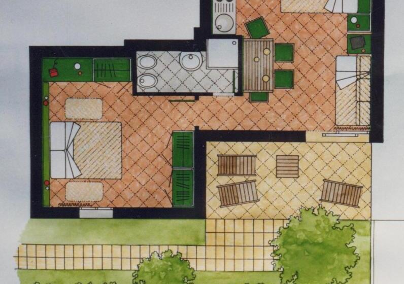 Апартаменты 1 Спальня, Eco Village Baia Delle Ginestre