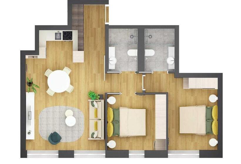 آپارتمان 2 خوابه, The Central City   Luxury Serviced Residence