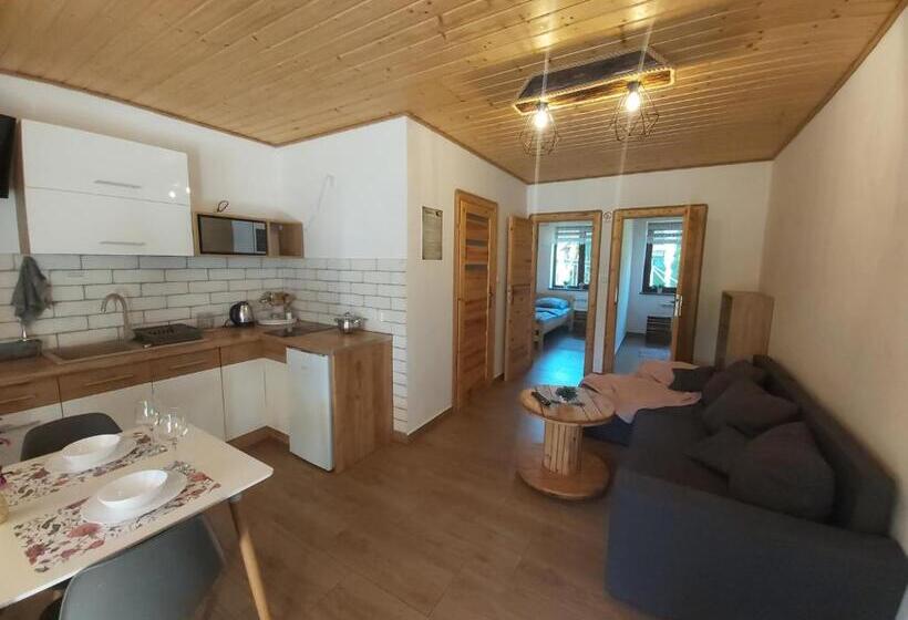 آپارتمان 1 خوابه با تراس, Leśny Dwór Bieszczady   Sauna I Gorąca Balia