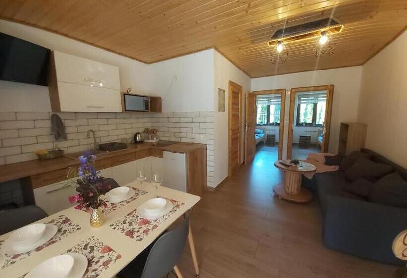 آپارتمان 1 خوابه با تراس, Leśny Dwór Bieszczady   Sauna I Gorąca Balia