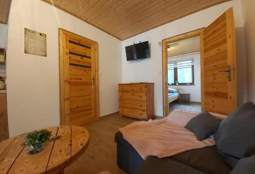 آپارتمان 1 خوابه با تراس, Leśny Dwór Bieszczady   Sauna I Gorąca Balia