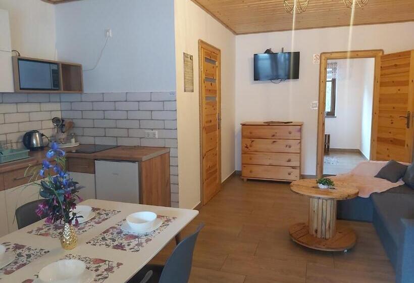 آپارتمان 1 خوابه با تراس, Leśny Dwór Bieszczady   Sauna I Gorąca Balia