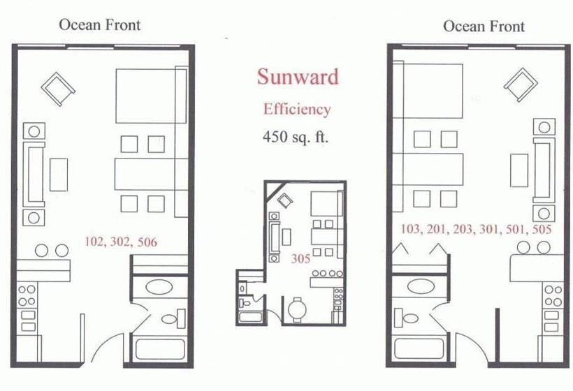 스탠다드 스튜디오 바다 전망, Sea Club Iv Resort