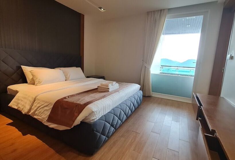 침실 1개 바다 전망 아파트, The Privilege Residence