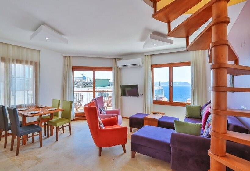 آپارتمان 2 خوابه با چشم‌انداز دریا, çınarlar Apart Hotel Kaş