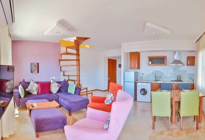 آپارتمان 2 خوابه با چشم‌انداز دریا, çınarlar Apart Hotel Kaş