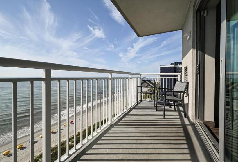 带大床的标准工作室, Residence Inn By Marriott Myrtle Beach Oceanfront