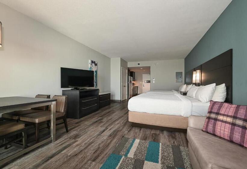 侧面带海景的标准工作室, Residence Inn By Marriott Myrtle Beach Oceanfront