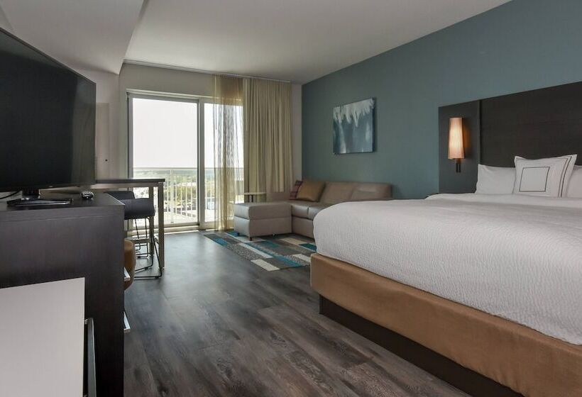 带双人床的标准工作室, Residence Inn By Marriott Myrtle Beach Oceanfront