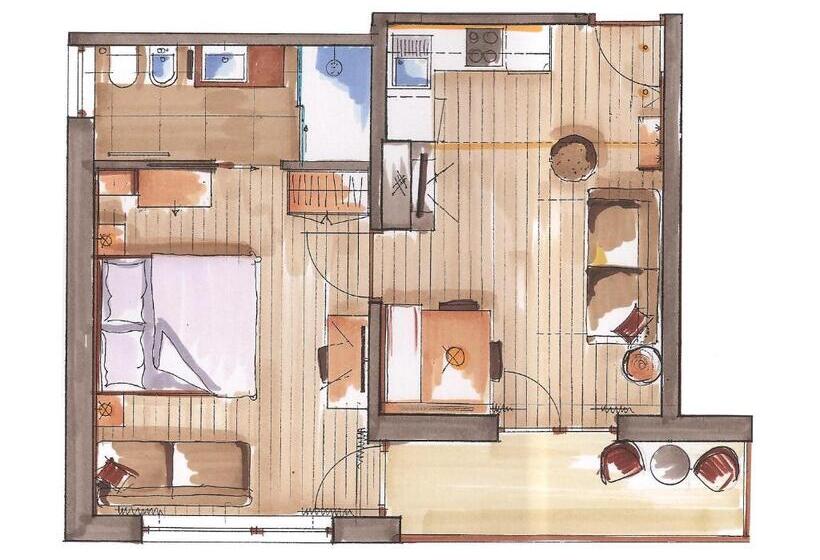 Апартаменты Deluxe 1 Спальня, Appartement Hotel Erlhof Deluxe