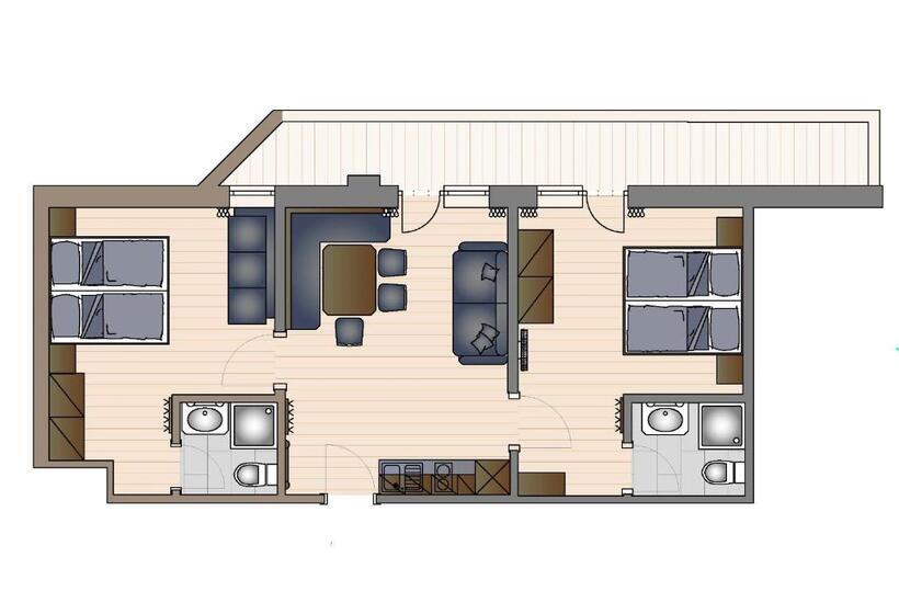 １ベッドルームのスーペリアアパートメント, Das Grünholz Apart
