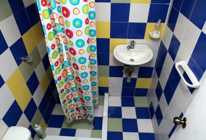 חדר סטנדרד יחיד חדר אמבטיה משותף, Blue Almond Hostel   San Andres