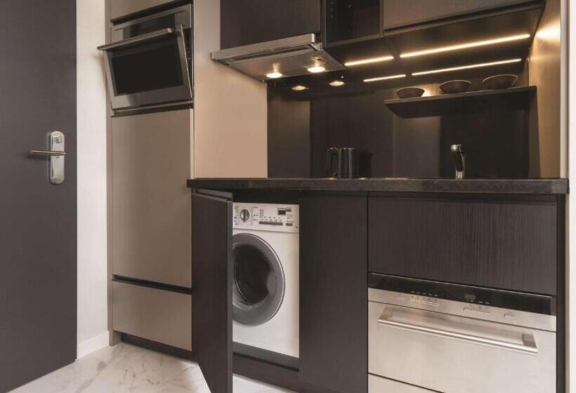 Deluxe-huoneisto 1 Makuuhuone, Adina Apartment Hotel Frankfurt Westend