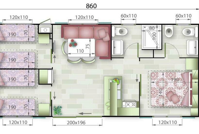Мобильный Дом, Camping Atlanta & Mediterraneo Family Village