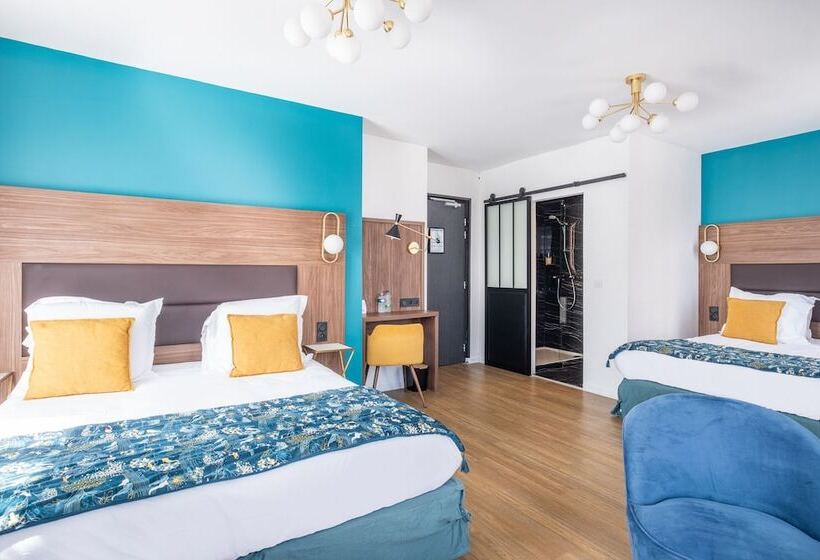 Четырехместный Номер Ejecutiva, The Originals Boutique, Hôtel Le Marignan,le Havre Centre Gare