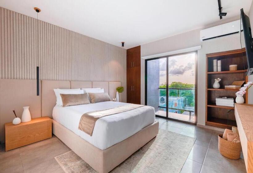 اتاق لوکس با تخت بزرگ, Areia Boutique Hotel   Puerto Morelos