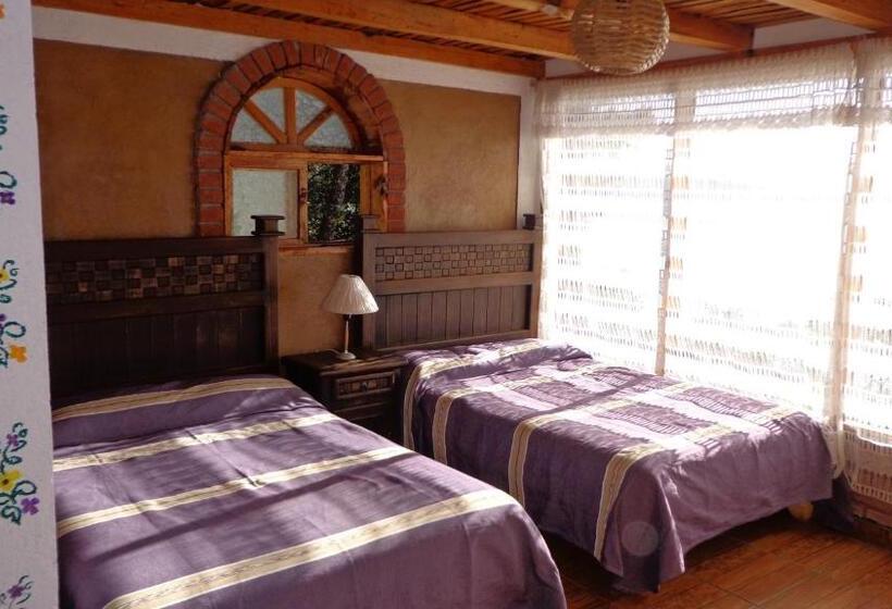 스탠다드 룸 더블 침대 2개, Zirahuén Cuin Habitaciones Rústicas