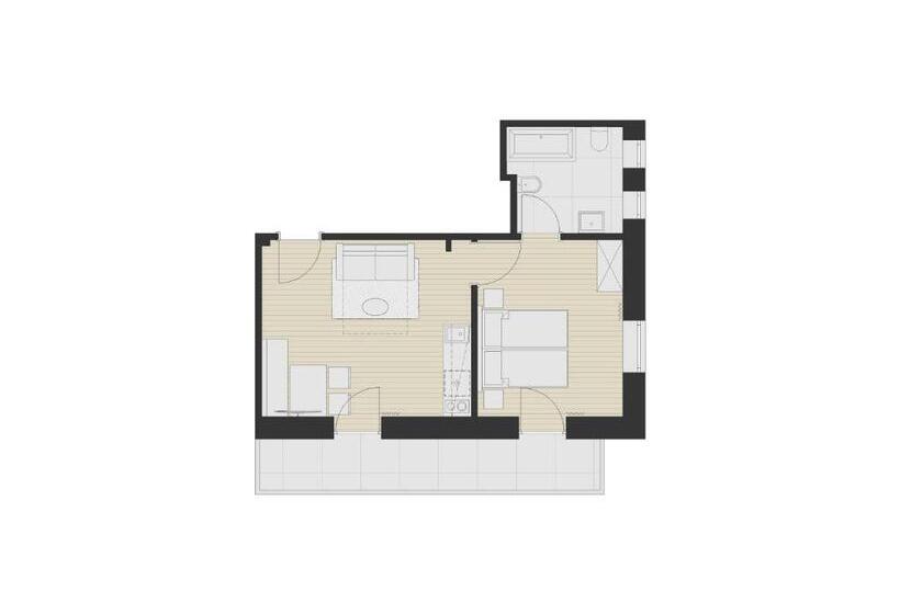 Апартаменты 1 Спальня с Балконом, Eden Apartments