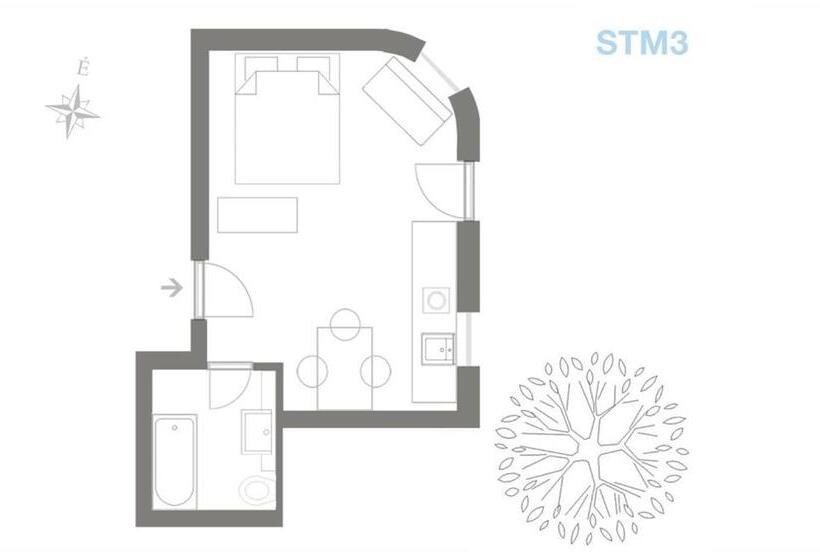 Апартаменты 1 Спальня, Stm3 Apartman