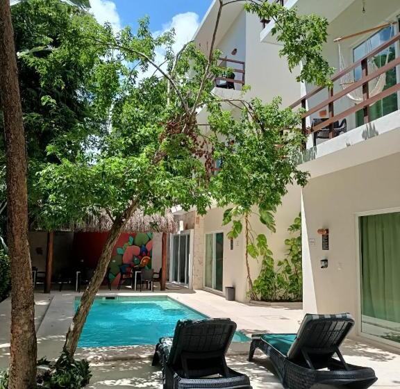 شقة غرفة واحدة مطلة على حمام السباحة, Tulum Nah