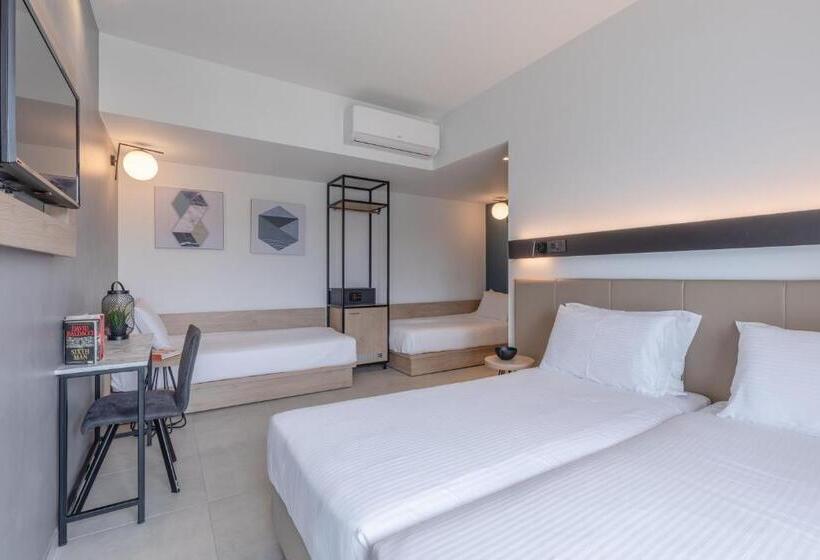 스탠다드 4인용 룸 측면 바다 전망, Avra By Smile Hotels