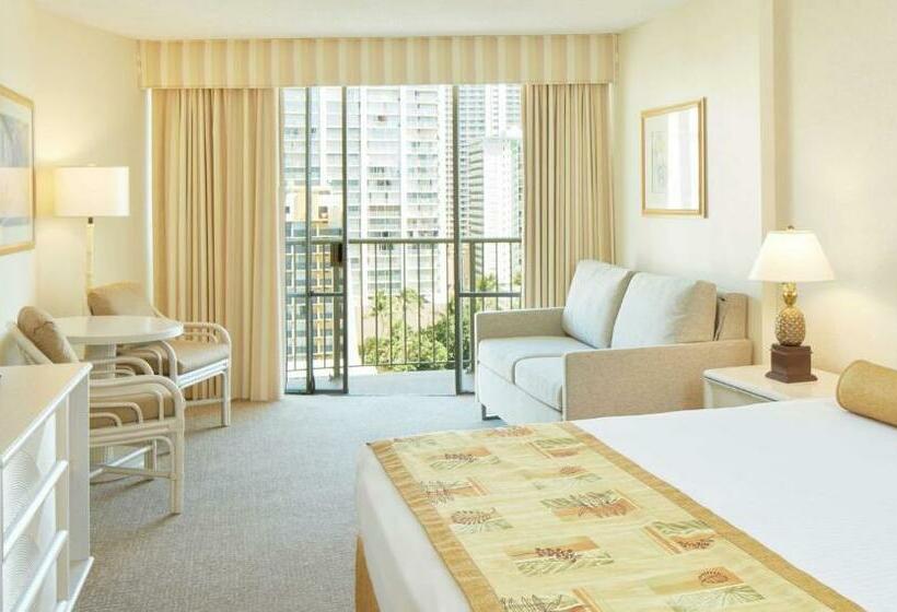キングサイズベッドのスタンダードルーム, Outrigger Waikiki Paradise