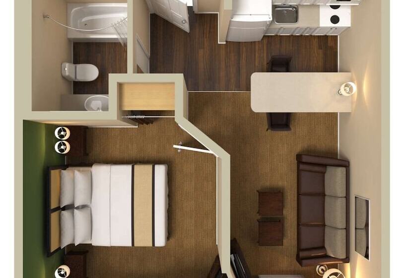 Студия Deluxe, Extended Stay America Suites  Kansas City  Airport  Tiffany Springs