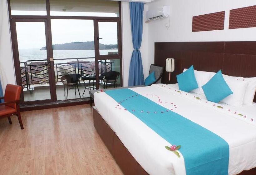 اتاق لوکس با چشم‌انداز دریا, Sealong Bay Zhongqi Conifer Hotel 海龙湾中启康年酒店