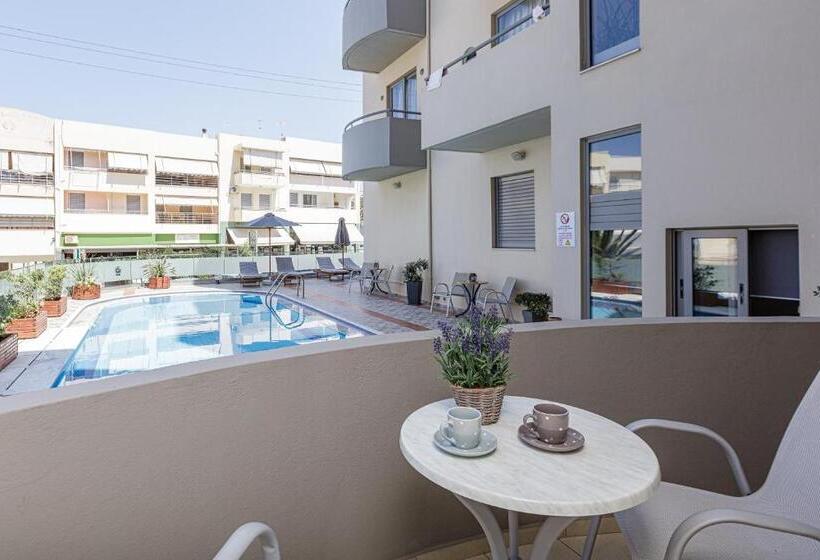 آپارتمان 1 خوابه با چشم‌انداز استخر, Icarus Apartments