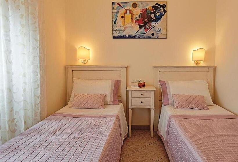 آپارتمان یک خوابه با دری مشترک که هال را جدا می کند., Il Castello Guest House