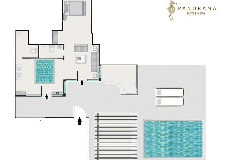 스위트 킹사이즈 침대, Panorama Suites & Spa   Adults Only