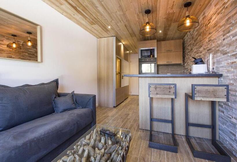Апартаменты 1 Спальня с Балконом, Residence Le Domaine Du Jardin Alpin   Courchevel 1850