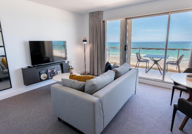 آپارتمان 1 خوابه با چشم‌انداز دریا, Oaks Glenelg Plaza Pier Suites