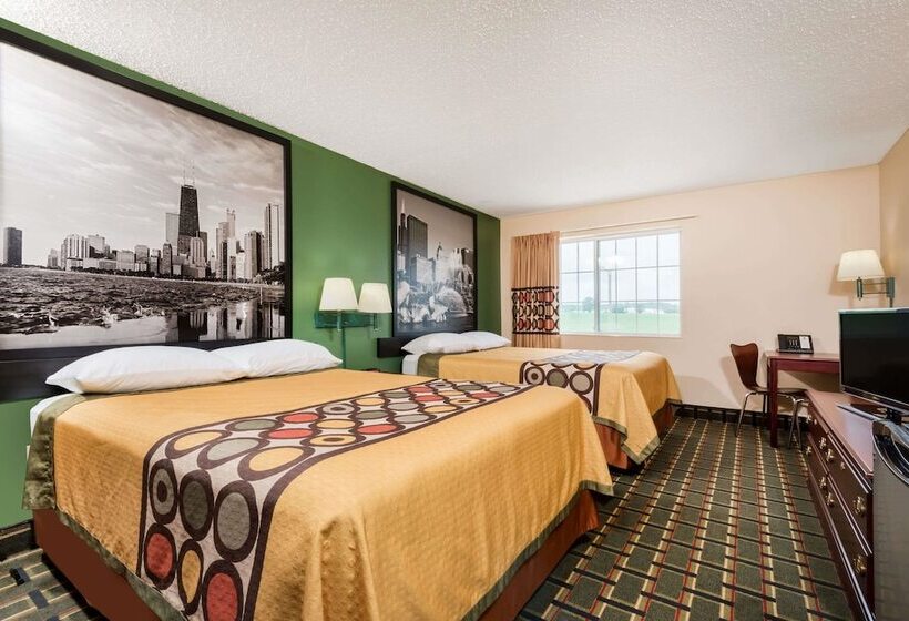 Номер Стандарт 2 Двуспальные Кровати, Super 8 By Wyndham Mt. Carmel Il
