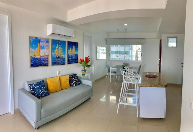 آپارتمان 2 خوابه, Apartamentos Palmetto   Frente Al Mar